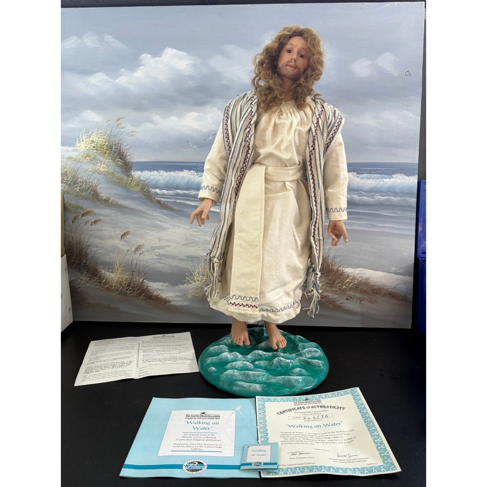 Ashton-Drake Walking on Water Jesus Porcelain Doll Titus Tomescu Miracles COA